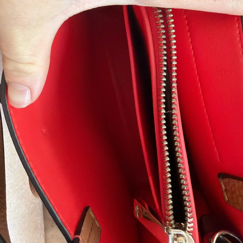EUC Kate Spade Hayes Street Small Satchel  Warm Cognac Pebbled Leather